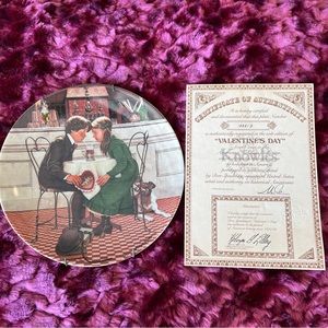 Knowles ‘Valentine’s Day’ Vintage Collectible Plate 1981